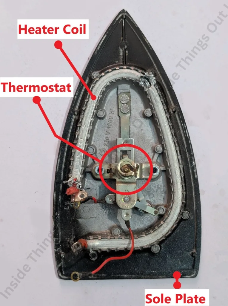 Iron Sole Plate, Iron Thermostat, Thermostat, Heater Coil, Iron Heater coil, Cloth Iron Heater coil.