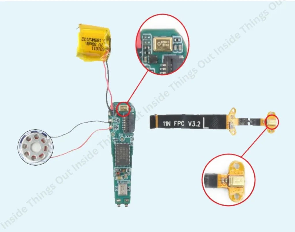 Active Noise Cancellation Microphone on Earbuds PCB. ANC Microphone.
