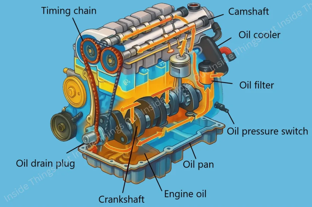 Oil System & Pan, Oil Pan, Oil System. Engine oil system.
